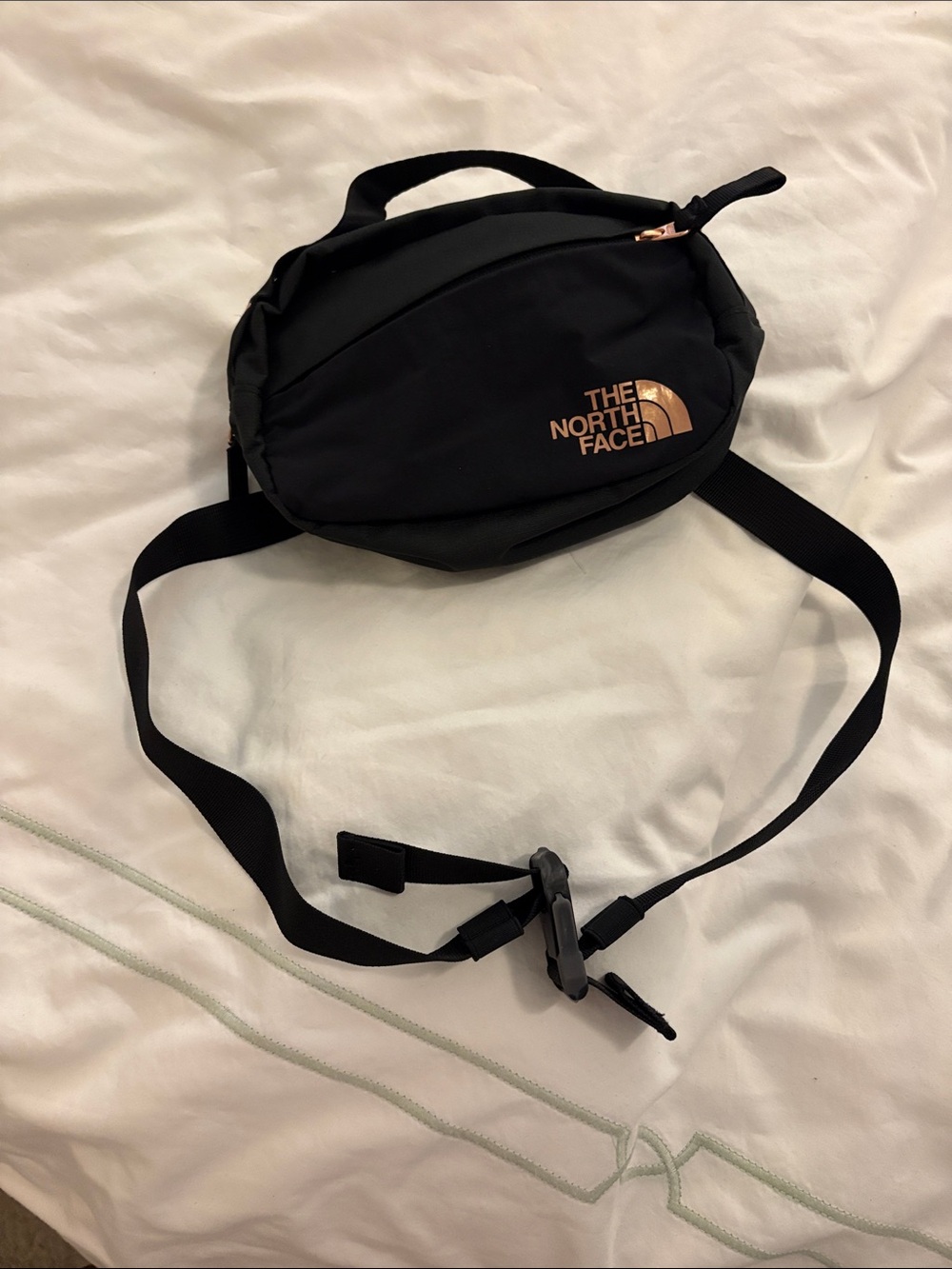 The North Face Black Belt Bag with Copper Logo